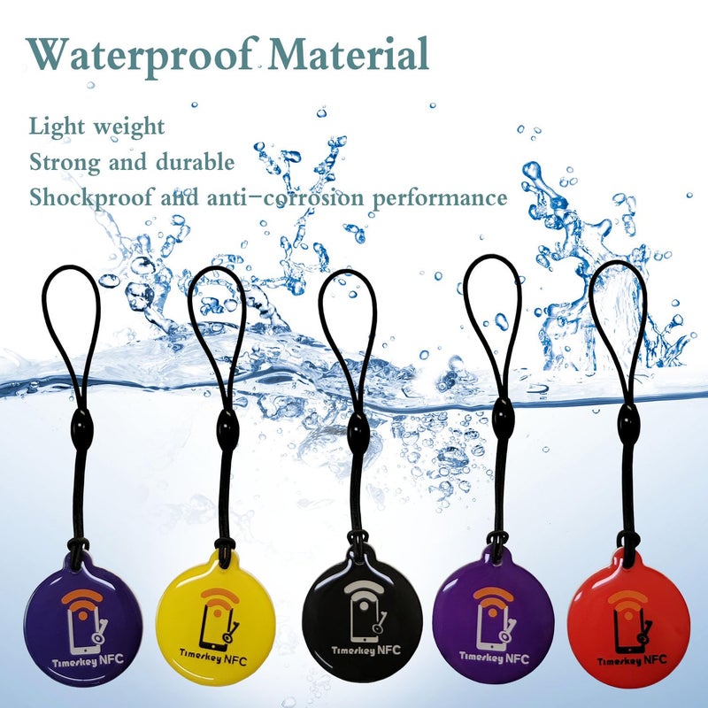 Timeskey NFC 10PCS NFC Tag NTAG215 Keyfobs Crystal Resin Tags Compatible with Amiibo TagMo for All NFC Enabled Phones by Timeskey NFC,10PCS in 5 Colors - Image 4